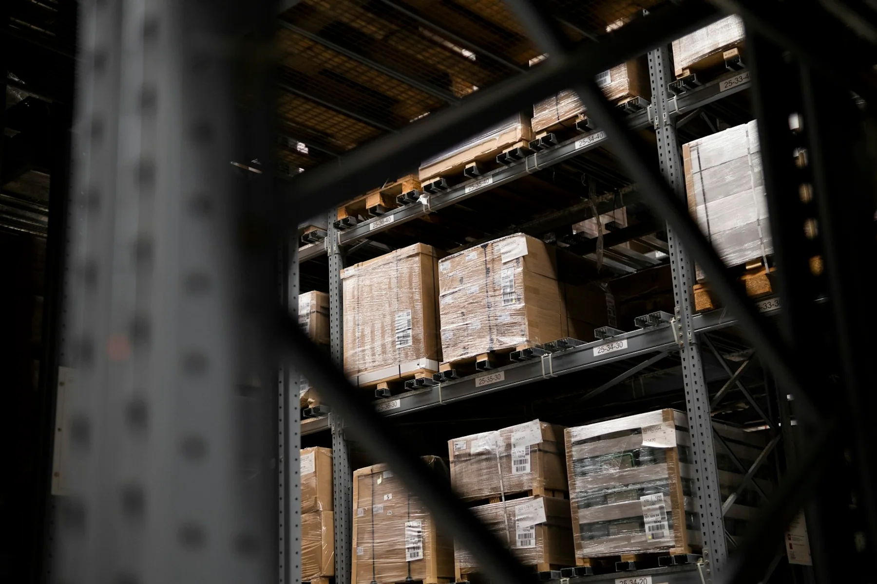 Storage and logistics operations inside a warehouse